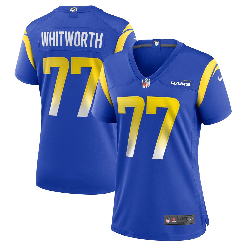 Women's Andrew Whitworth Los Angeles Rams Womens Game Jersey Royal