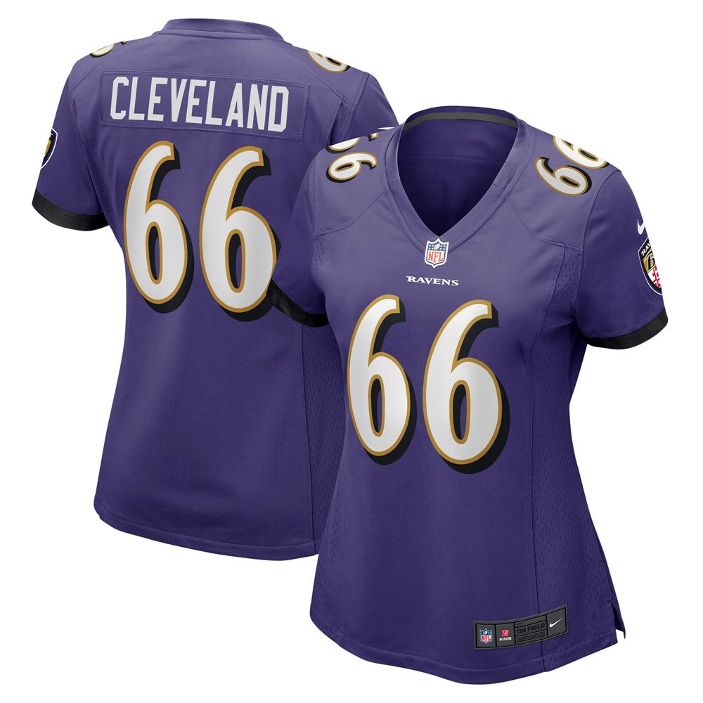 Women's Ben Cleveland Baltimore Ravens Womens Game Jersey Purple