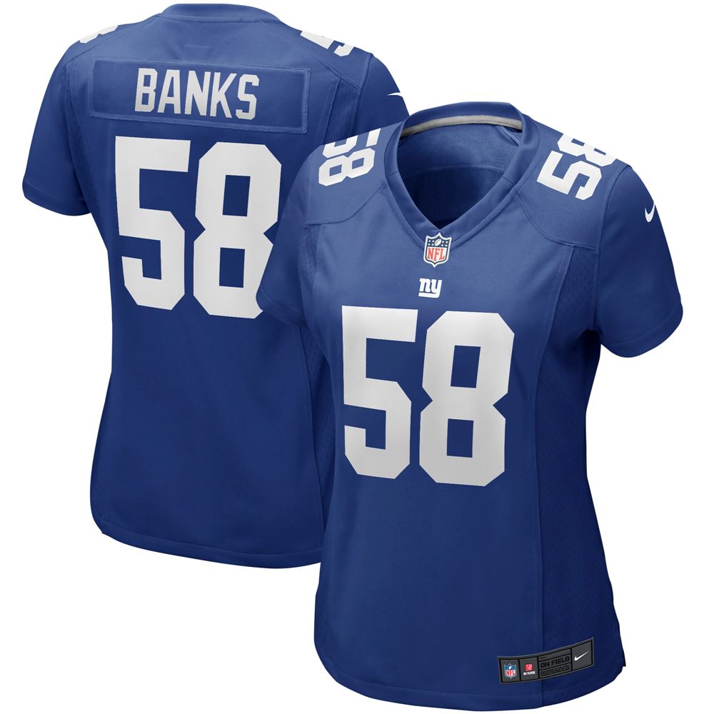 Women's Carl Banks New York Giants Womens Game Retired Player Jersey Royal