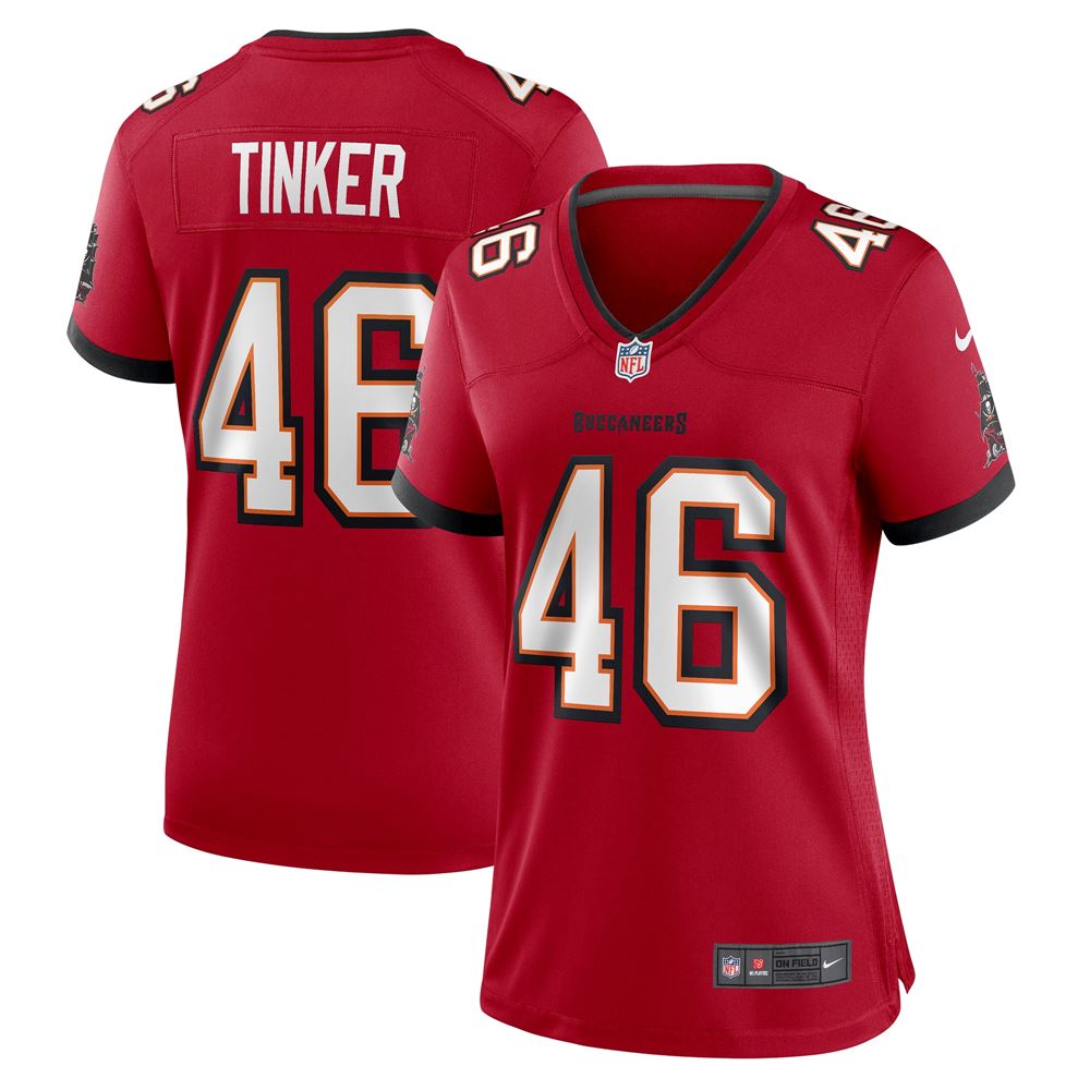 Women's Carson Tinker Tampa Bay Buccaneers Womens Game Jersey Red