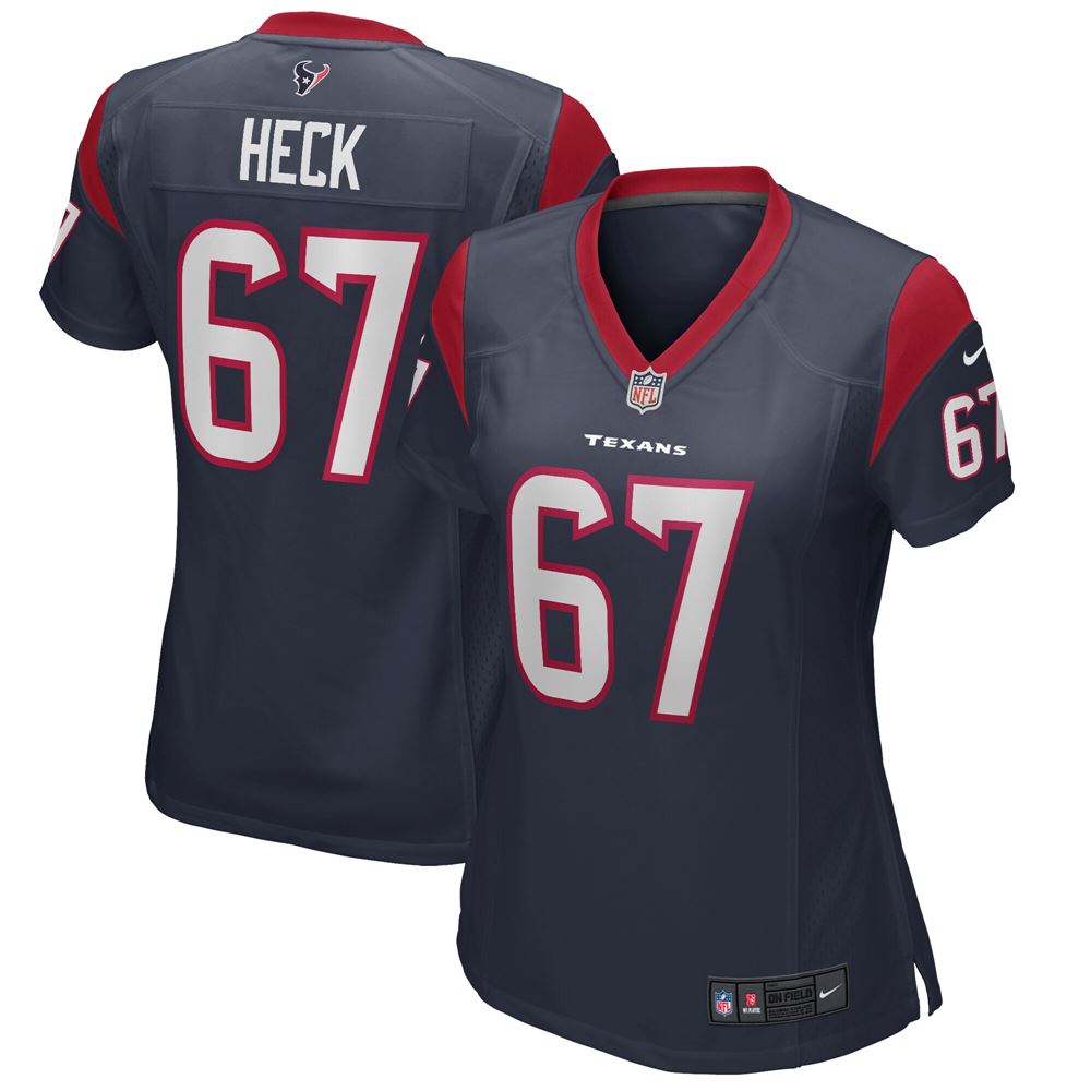Women's Charlie Heck Houston Texans Womens Game Jersey Navy