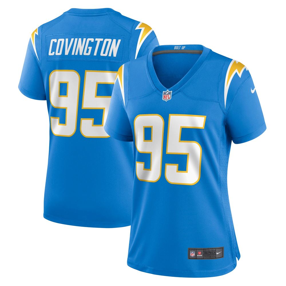 Women's Christian Covington Los Angeles Chargers Womens Game Jersey Powder Blue