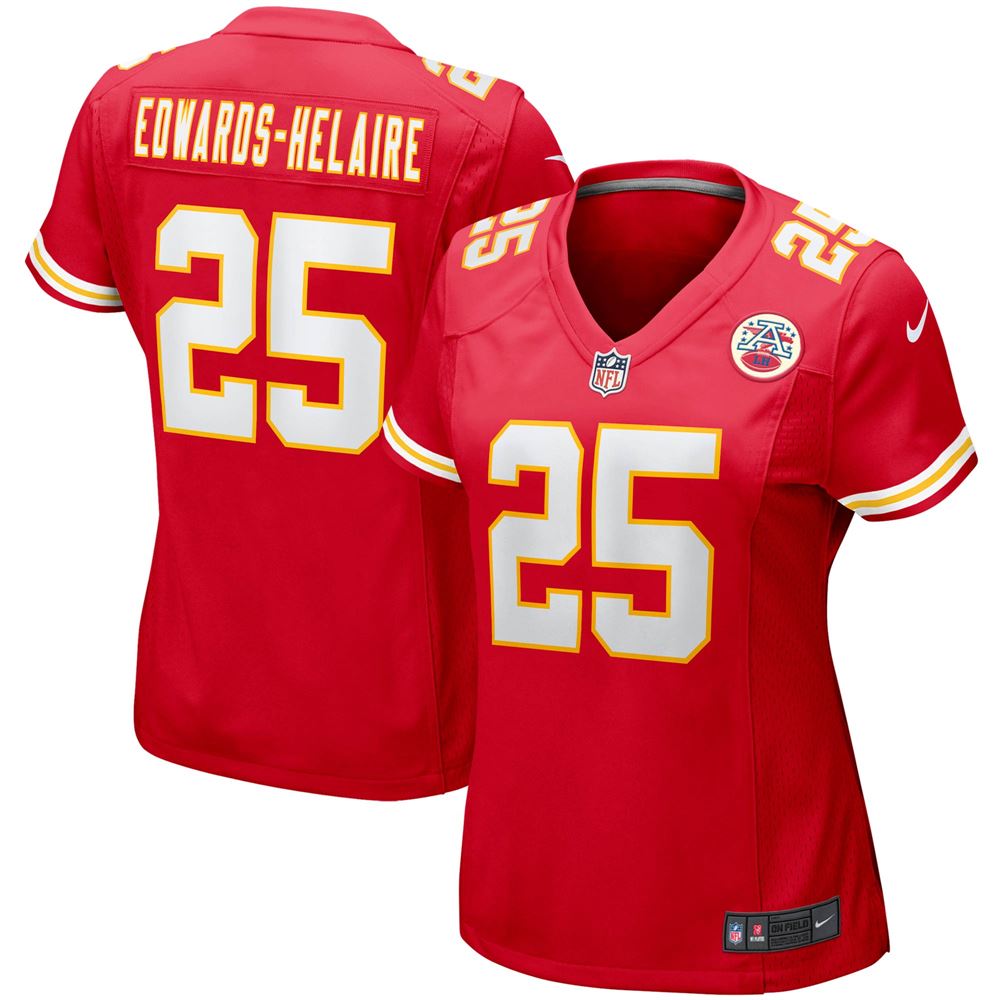 Women's Clyde Edwards-helaire Kansas City Chiefs Womens Player Game Team Jersey Red