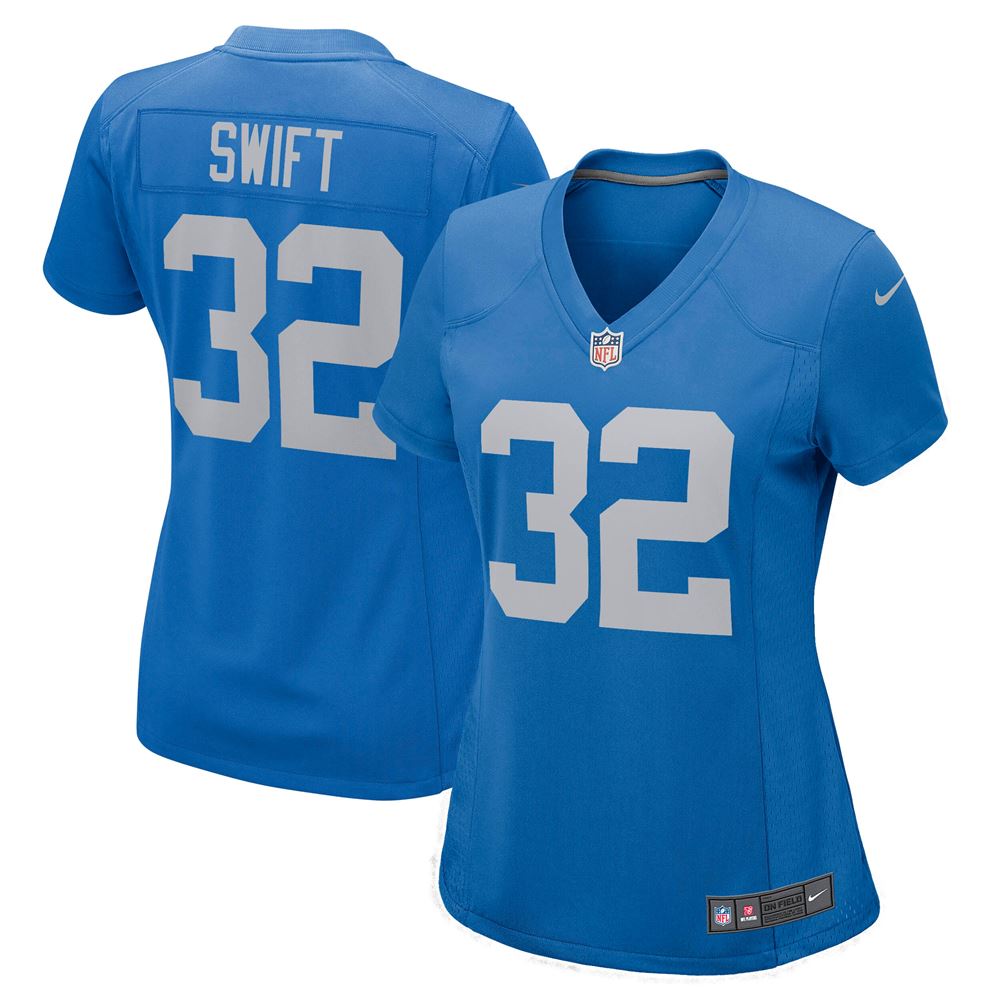 Women's Dandre Swift Detroit Lions Womens Game Player Jersey