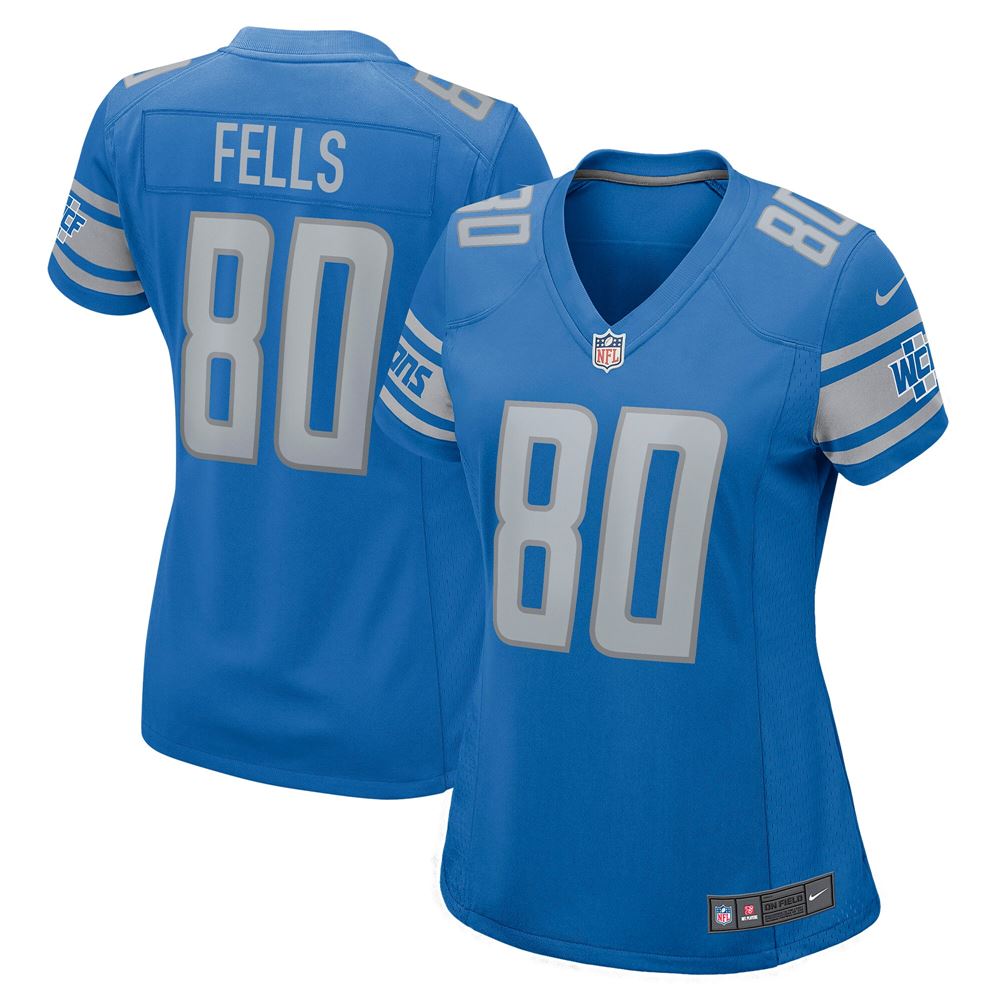 Women's Darren Fells Detroit Lions Womens Game Player Jersey Blue