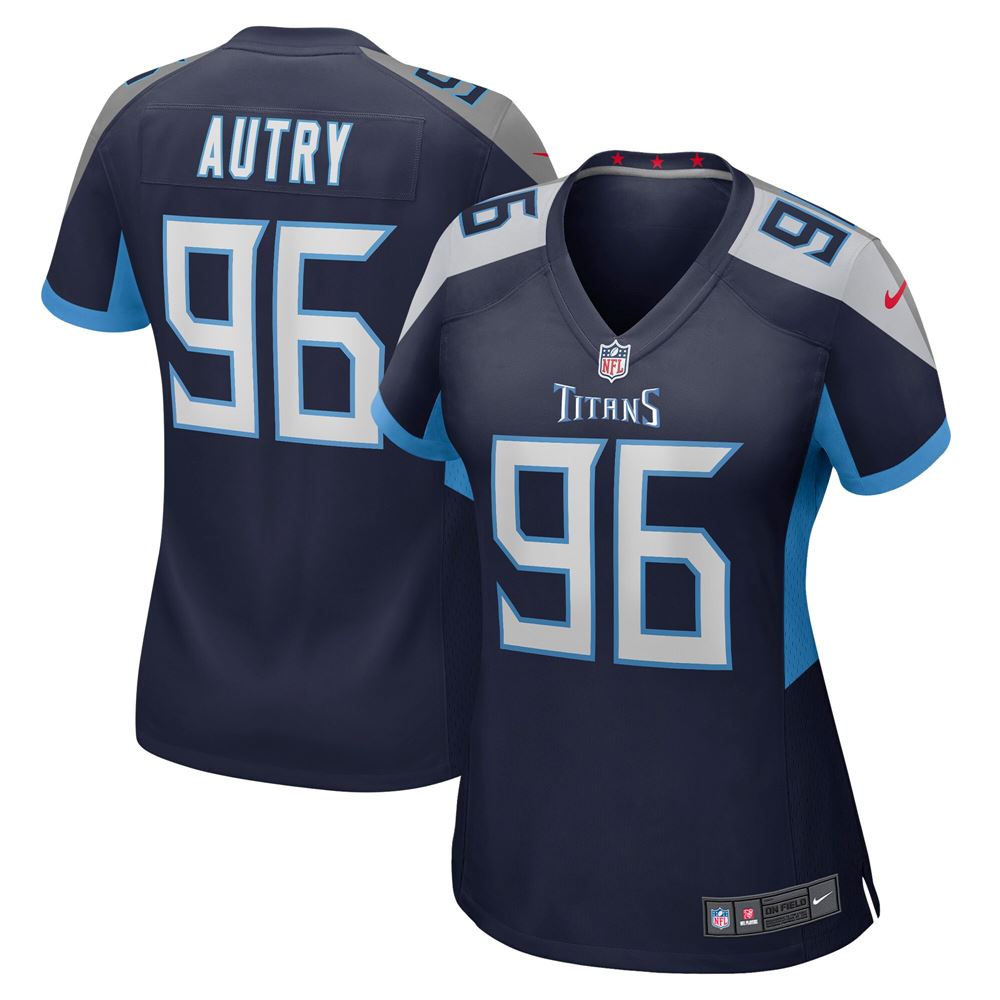 Women's Denico Autry Tennessee Titans Womens Game Jersey Navy