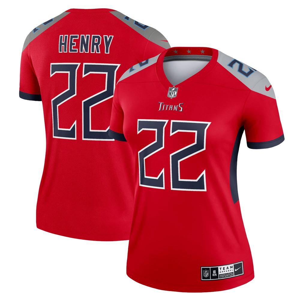 Women's Derrick Henry Tennessee Titans Womens Inverted Legend Jersey Red