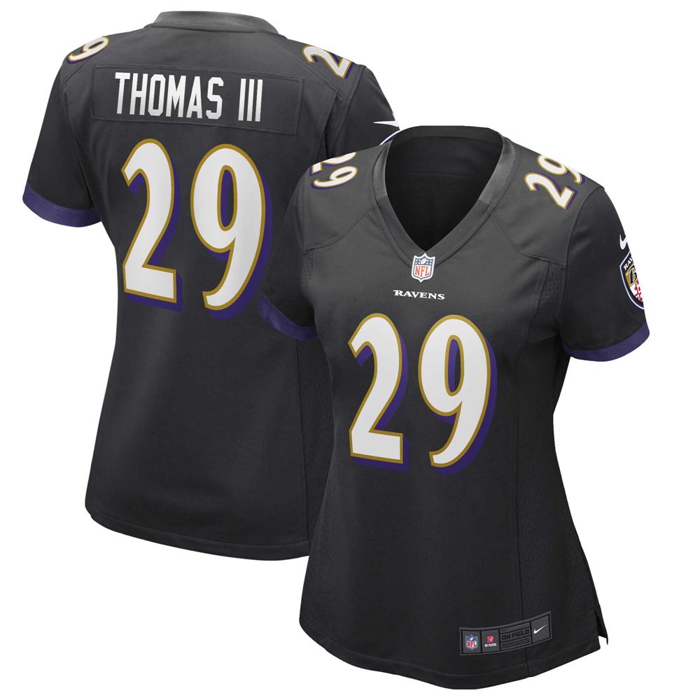 Women's Earl Thomas Baltimore Ravens Womens Game Jersey Black