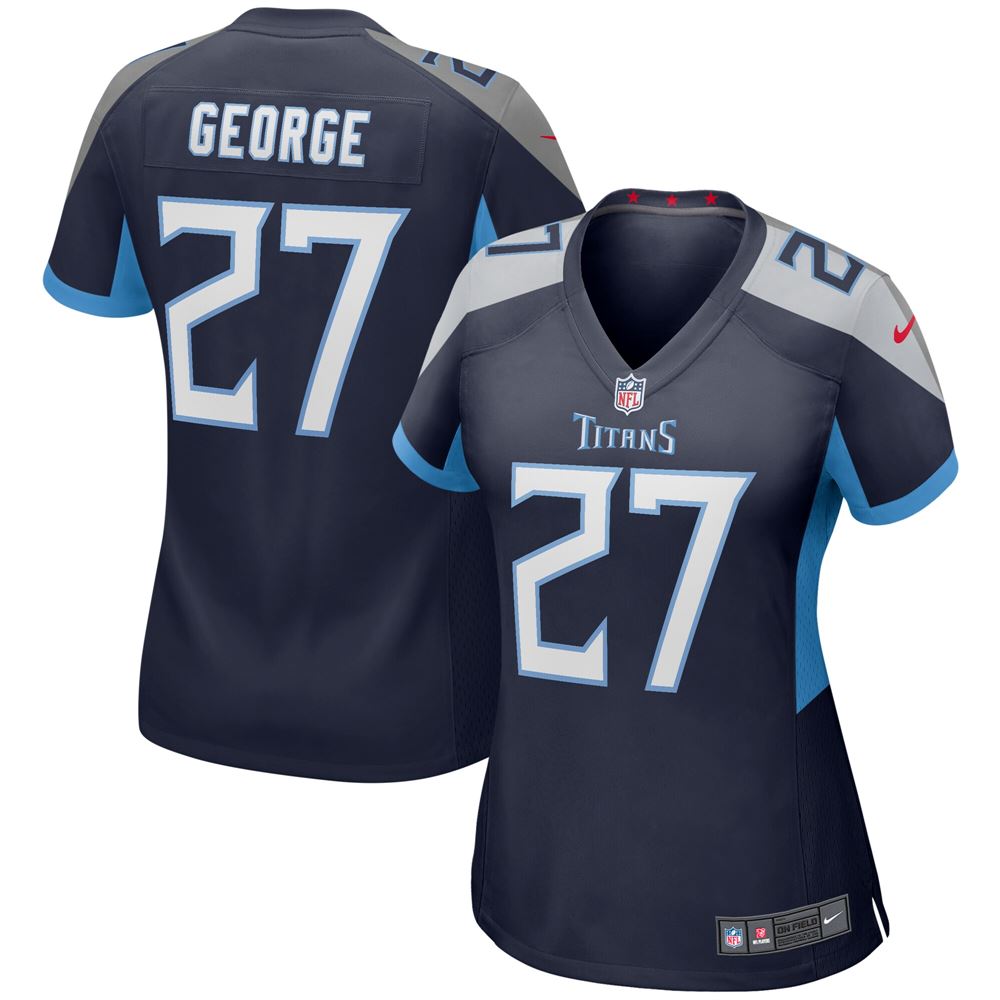 Women's Eddie George Tennessee Titans Womens Game Retired Player Jersey Navy
