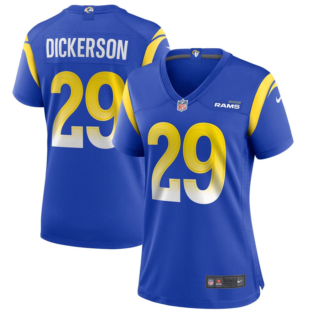 Women's Eric Dickerson Los Angeles Rams Womens Game Retired Player Jersey Royal