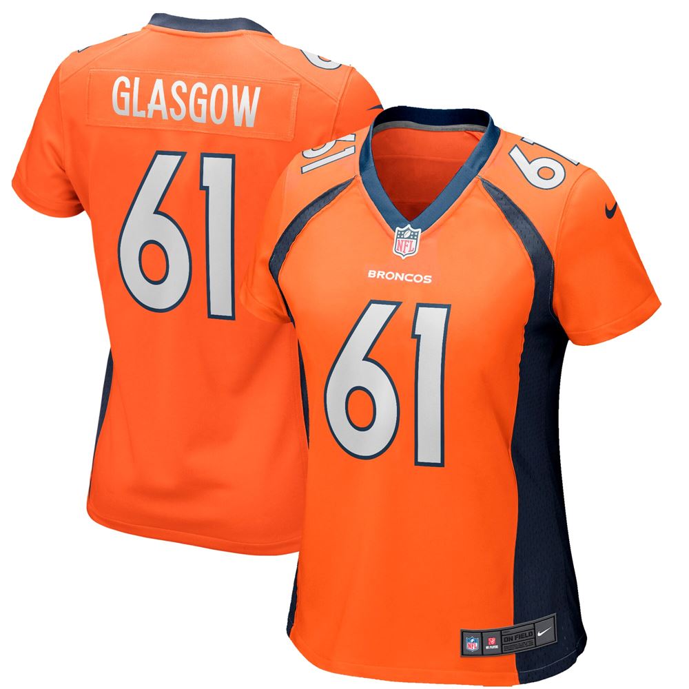 Women's Graham Glasgow Denver Broncos Womens Player Game Jersey Orange