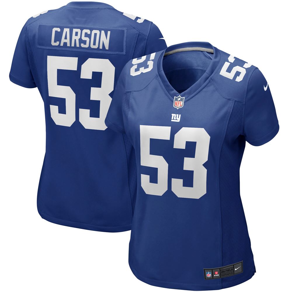 Women's Harry Carson New York Giants Womens Game Retired Player Jersey Royal