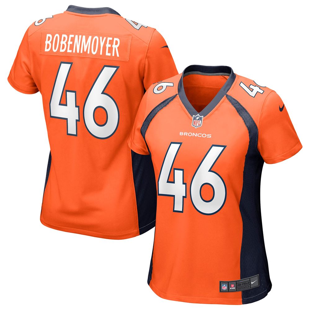 Women's Jacob Bobenmoyer Denver Broncos Womens Game Jersey Orange