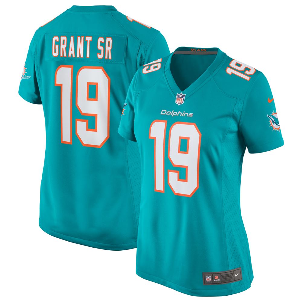 Women's Jakeem Grant Sr Miami Dolphins Womens Team Game Jersey Aqua