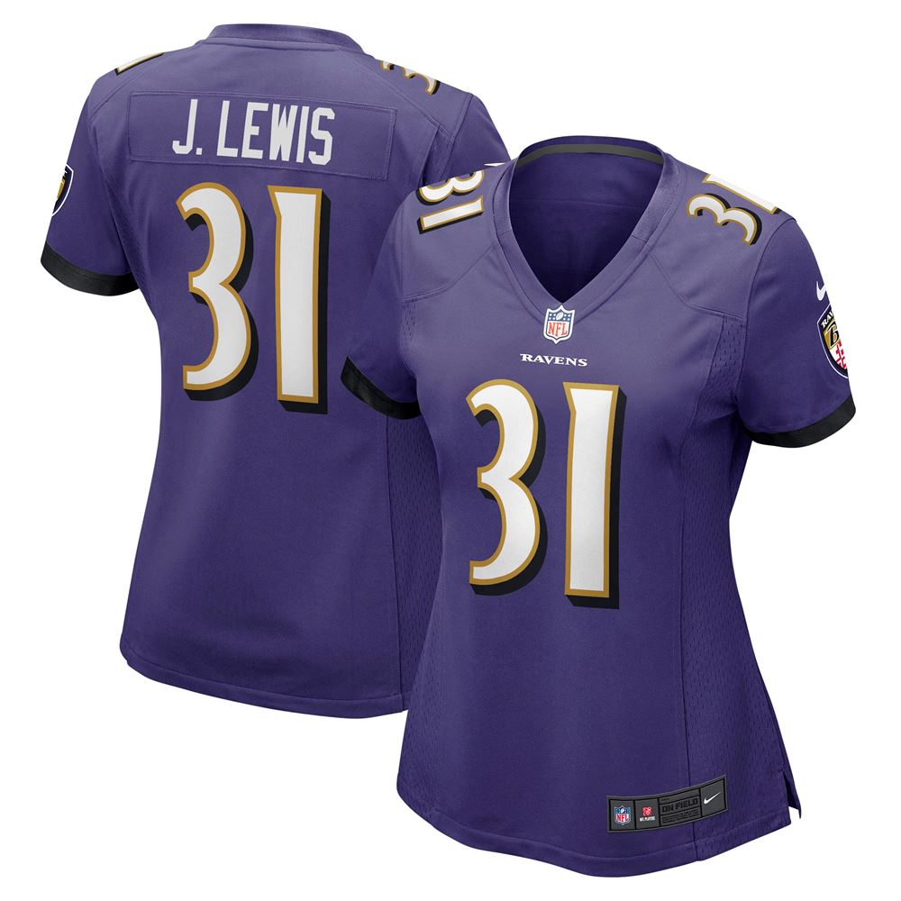 Women's Jamal Lewis Baltimore Ravens Womens Game Retired Player Jersey Purple