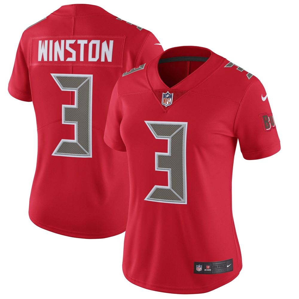 Women's Jameis Winston Tampa Bay Buccaneers Womens Finished Color Rush Limited Jersey Red
