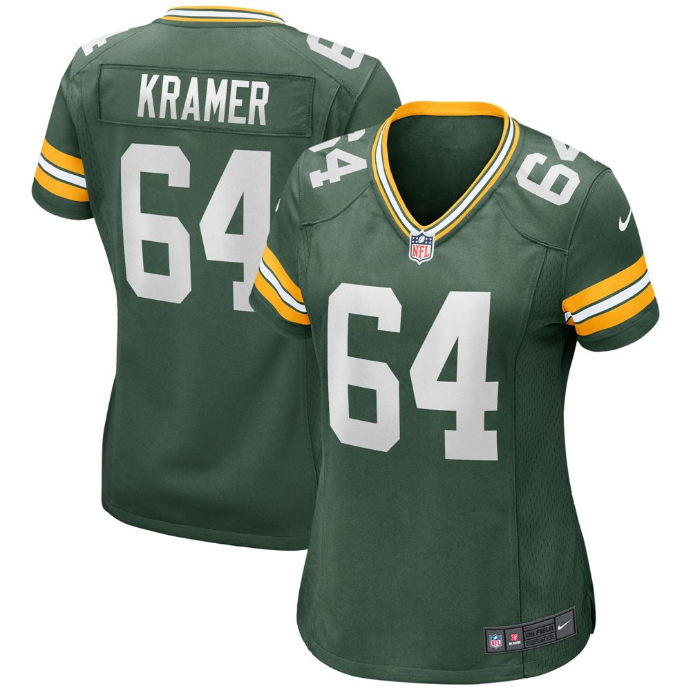 Women's Jerry Kramer Green Bay Packers Womens Game Retired Player Jersey Green