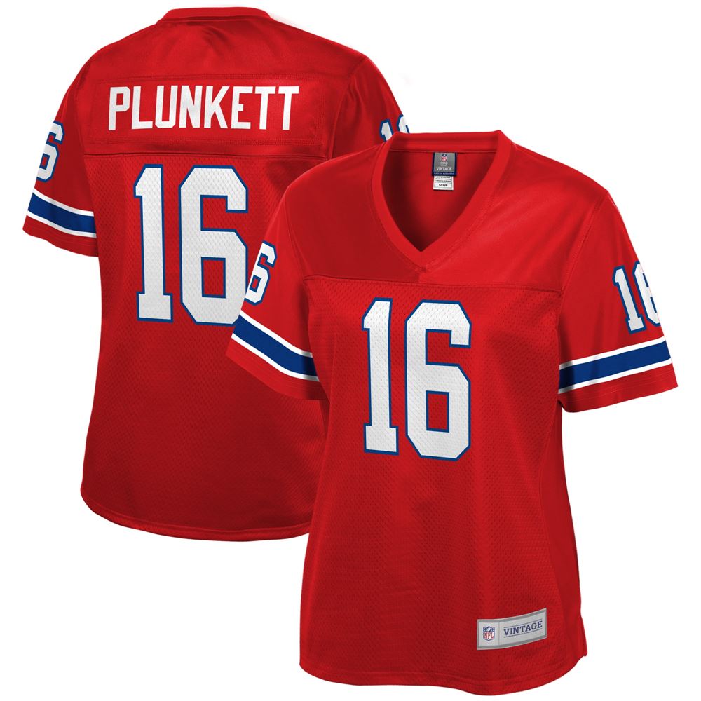 Women's Jim Plunkett New England Patriots Womens Retired Player Jersey Red