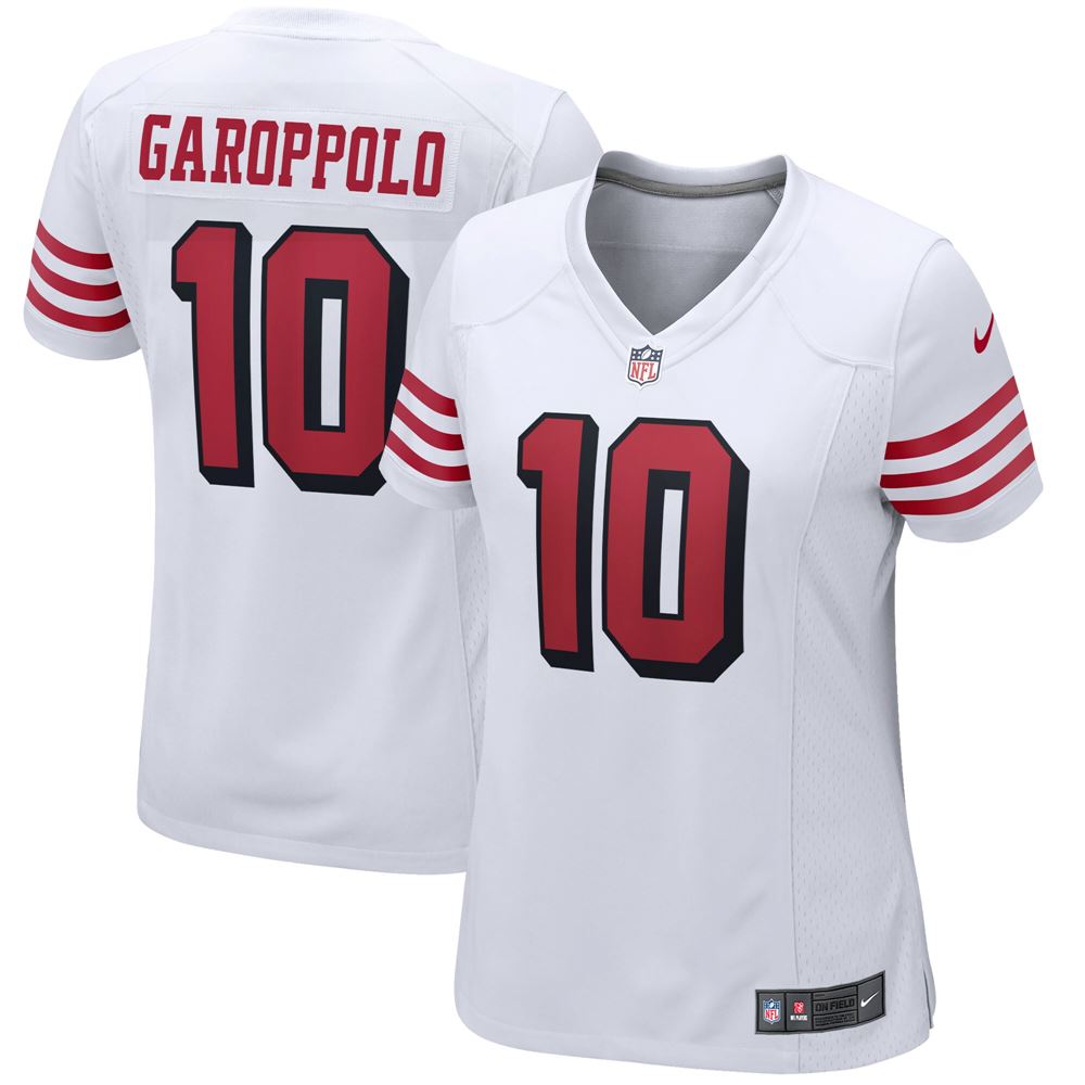 Women's Jimmy Garoppolo San Francisco 49ers Womens Alternate Game Player Jersey White