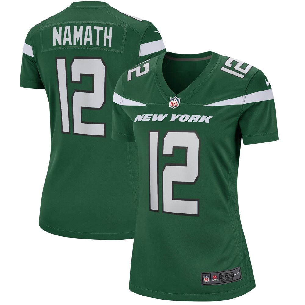 Women's Joe Namath New York Jets Womens Game Retired Player Jersey Gotham Green