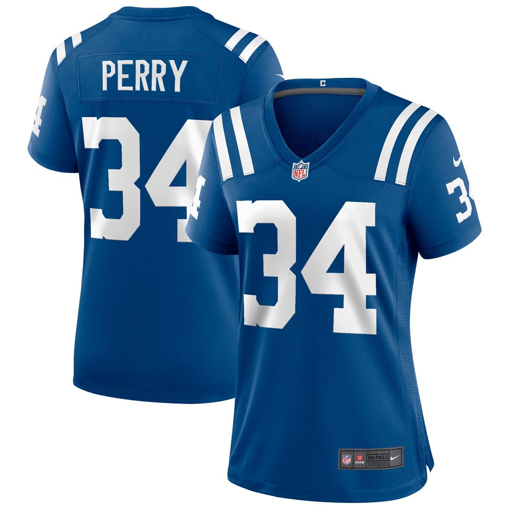 Women's Joe Perry Indianapolis Colts Womens Game Retired Player Jersey Royal