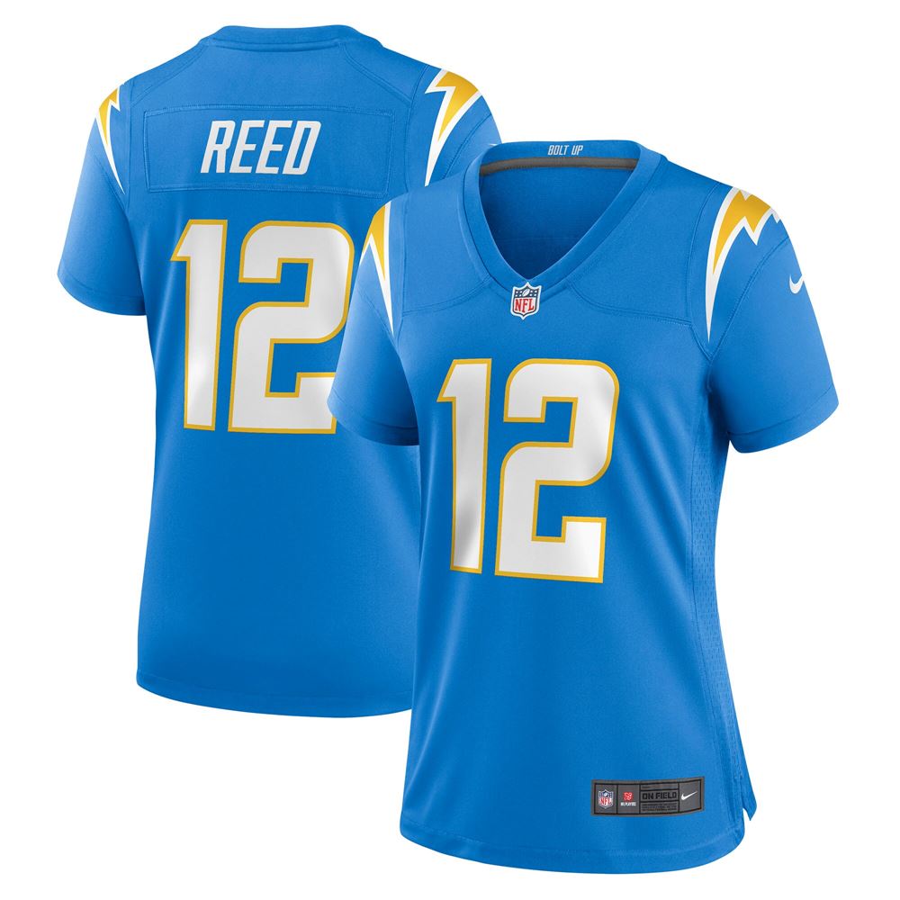 Women's Joe Reed Los Angeles Chargers Womens Player Game Jersey Powder Blue