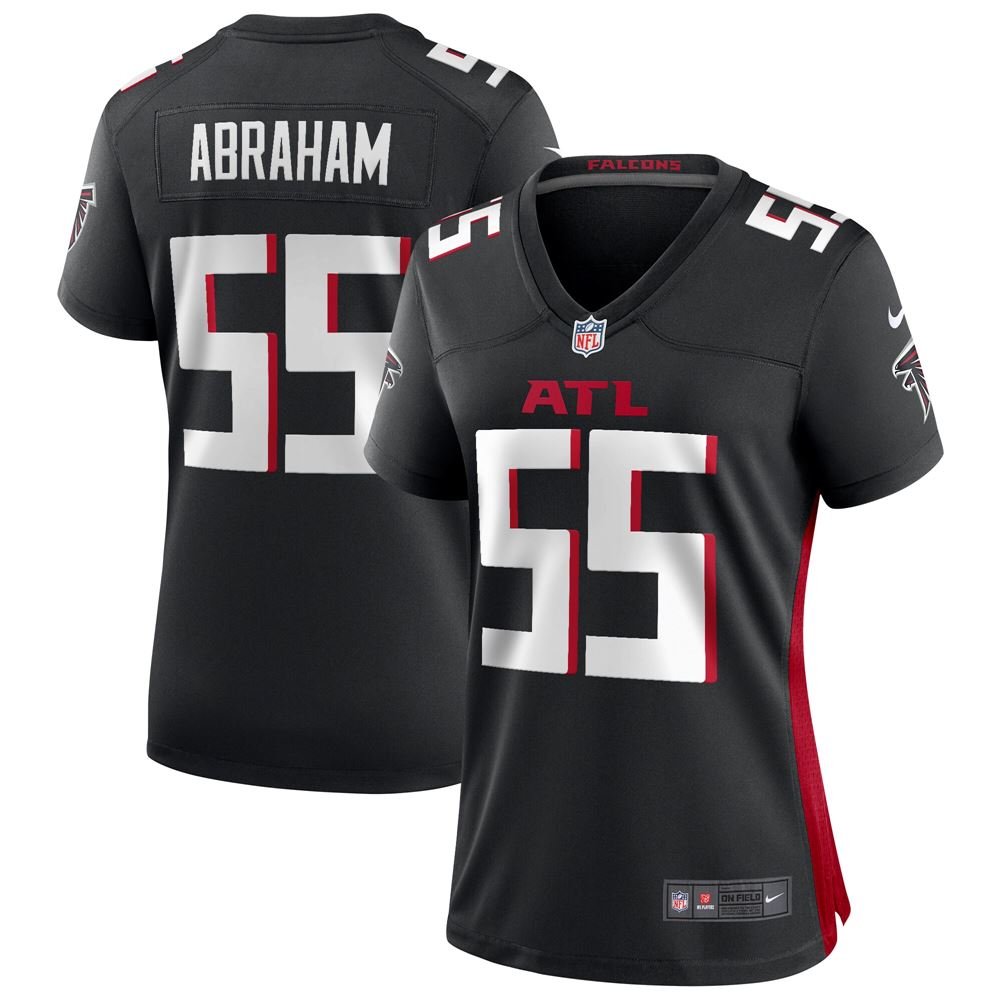 Women's John Abraham Atlanta Falcons Womens Game Retired Player Jersey Black