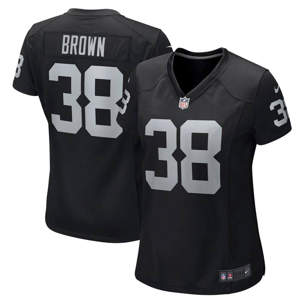 Women's Jordan Brown Las Vegas Raiders Womens Game Jersey Black