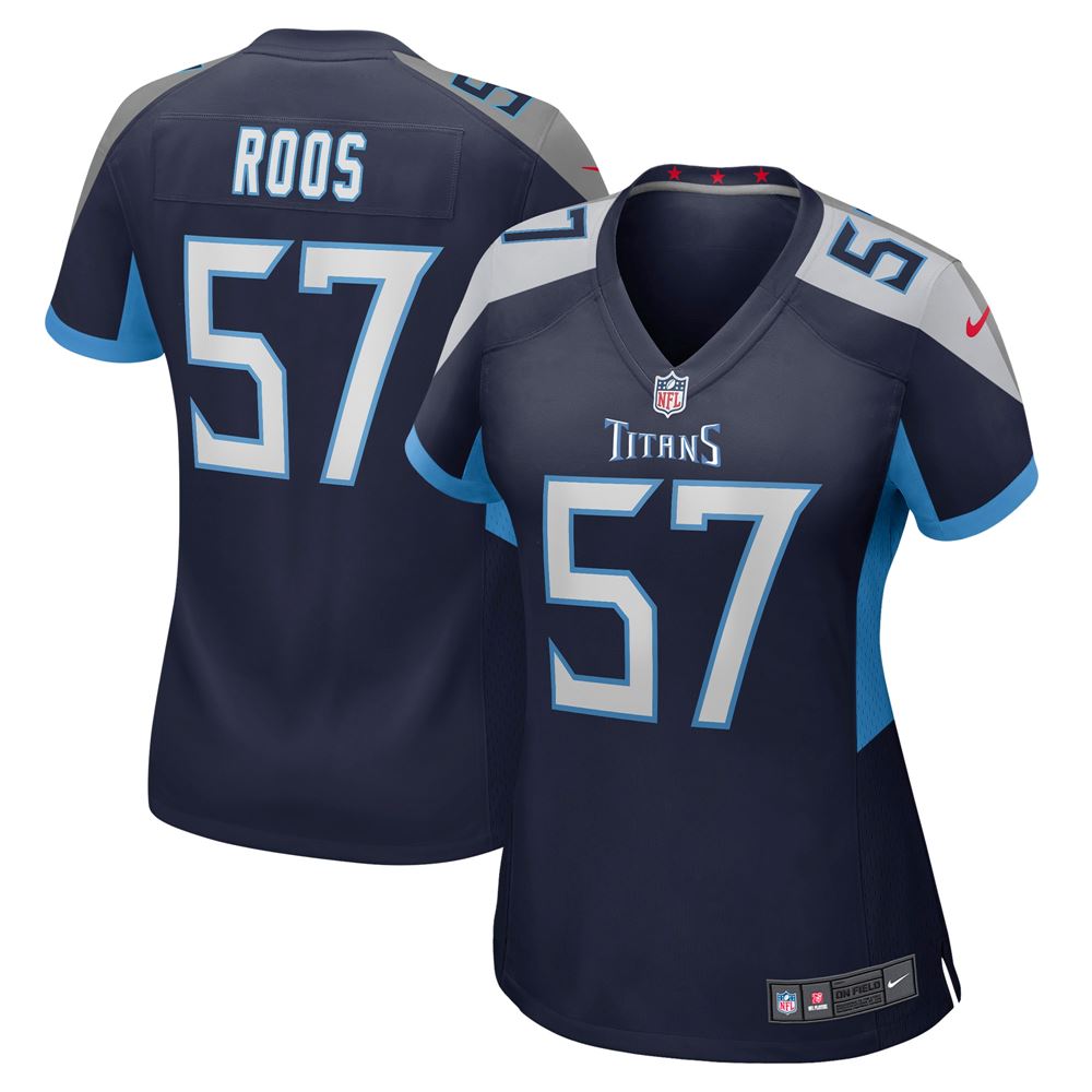 Women's Jordan Roos Tennessee Titans Womens Game Jersey Navy