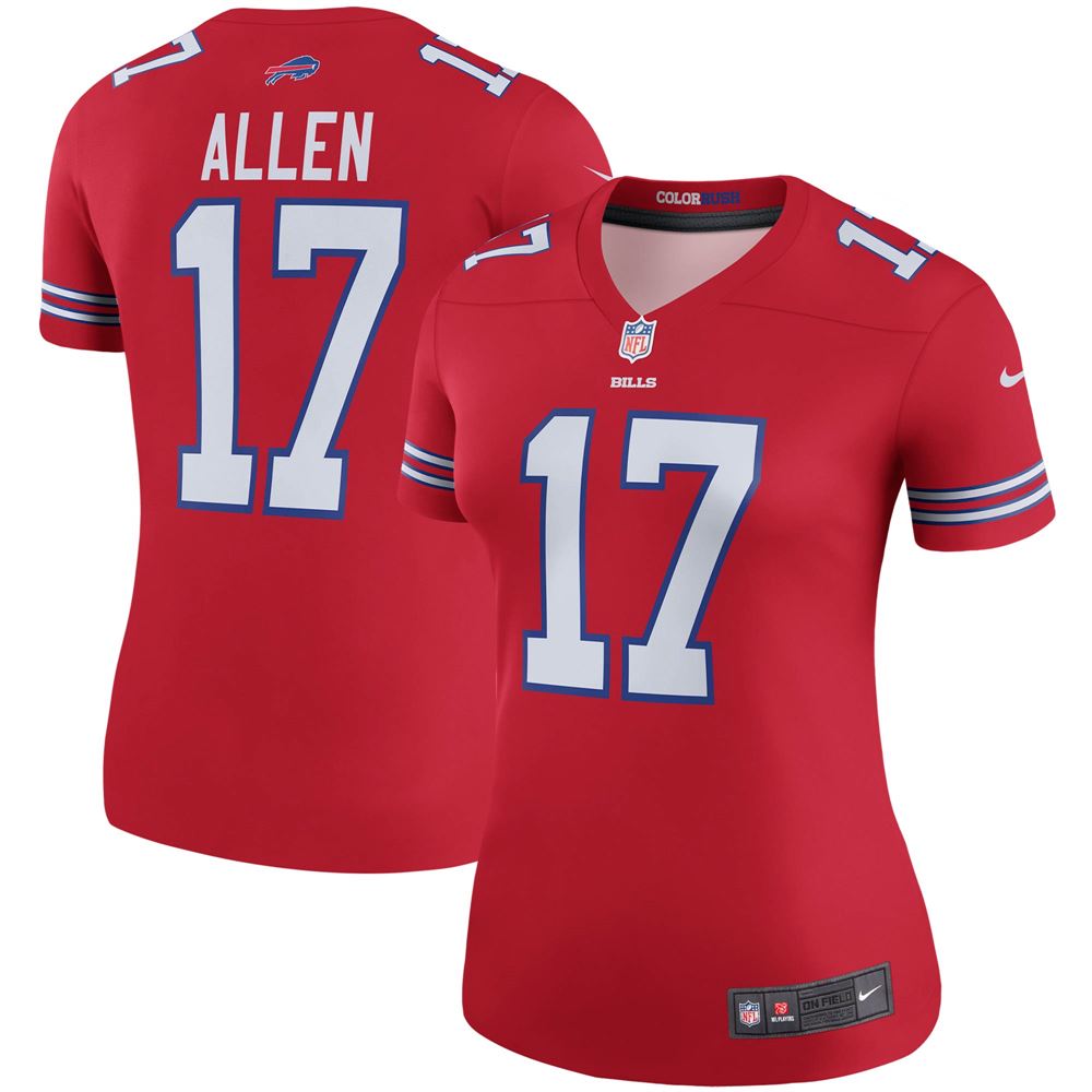 Women's Josh Allen Buffalo Bills Womens Color Rush Legend Player Jersey ...