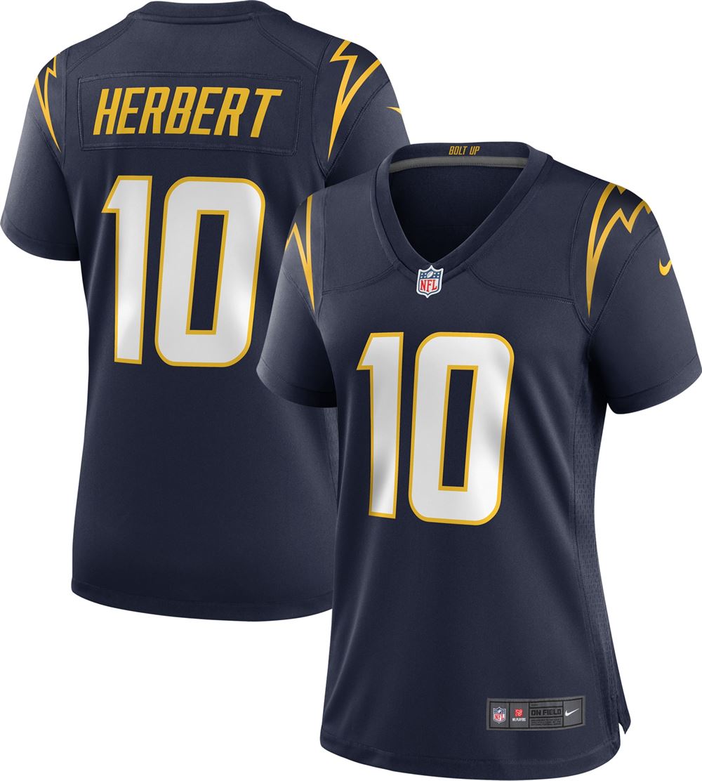 Women's Justin Herbert Los Angeles Chargers Womens Alternate Game Jersey