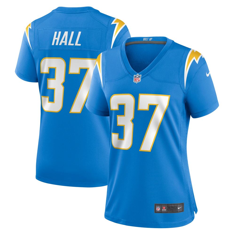 Women's Kemon Hall Los Angeles Chargers Womens Game Jersey Powder Blue