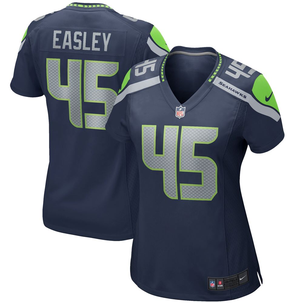 Women's Kenny Easley Seattle Seahawks Womens Game Retired Player Jersey College Navy