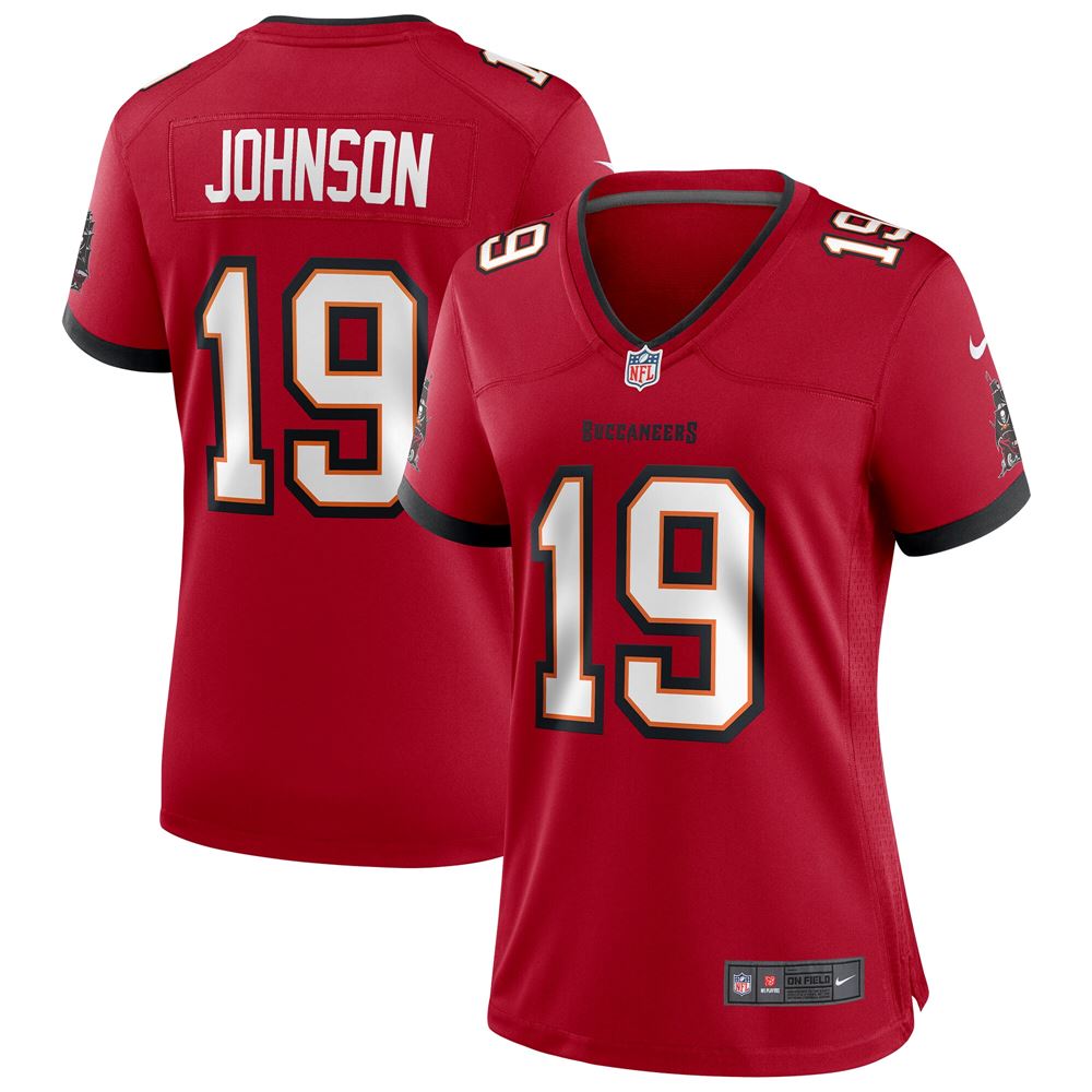 Women's Keyshawn Johnson Tampa Bay Buccaneers Womens Game Retired Player Jersey Red