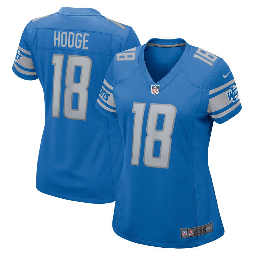 Women's Khadarel Hodge Detroit Lions Womens Game Player Jersey Blue