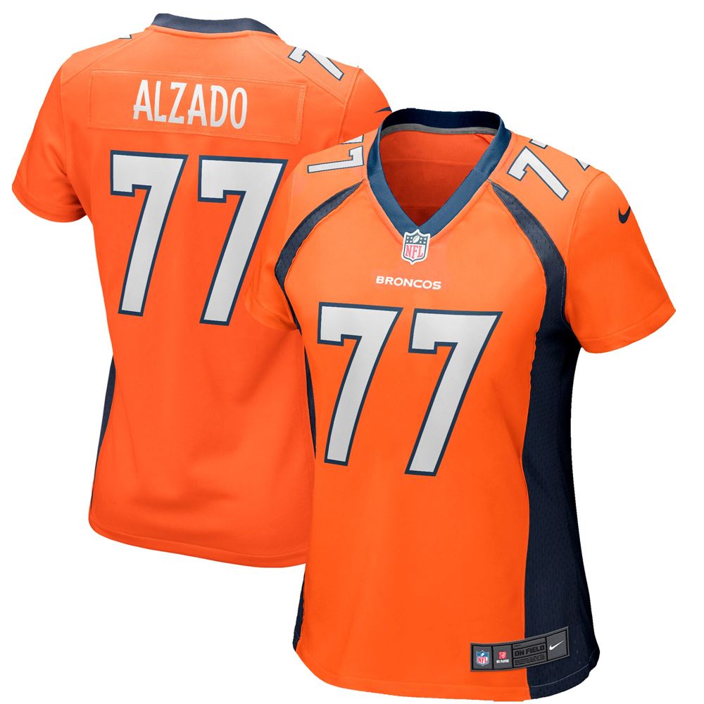 Women's Lyle Alzado Denver Broncos Womens Game Retired Player Jersey Orange