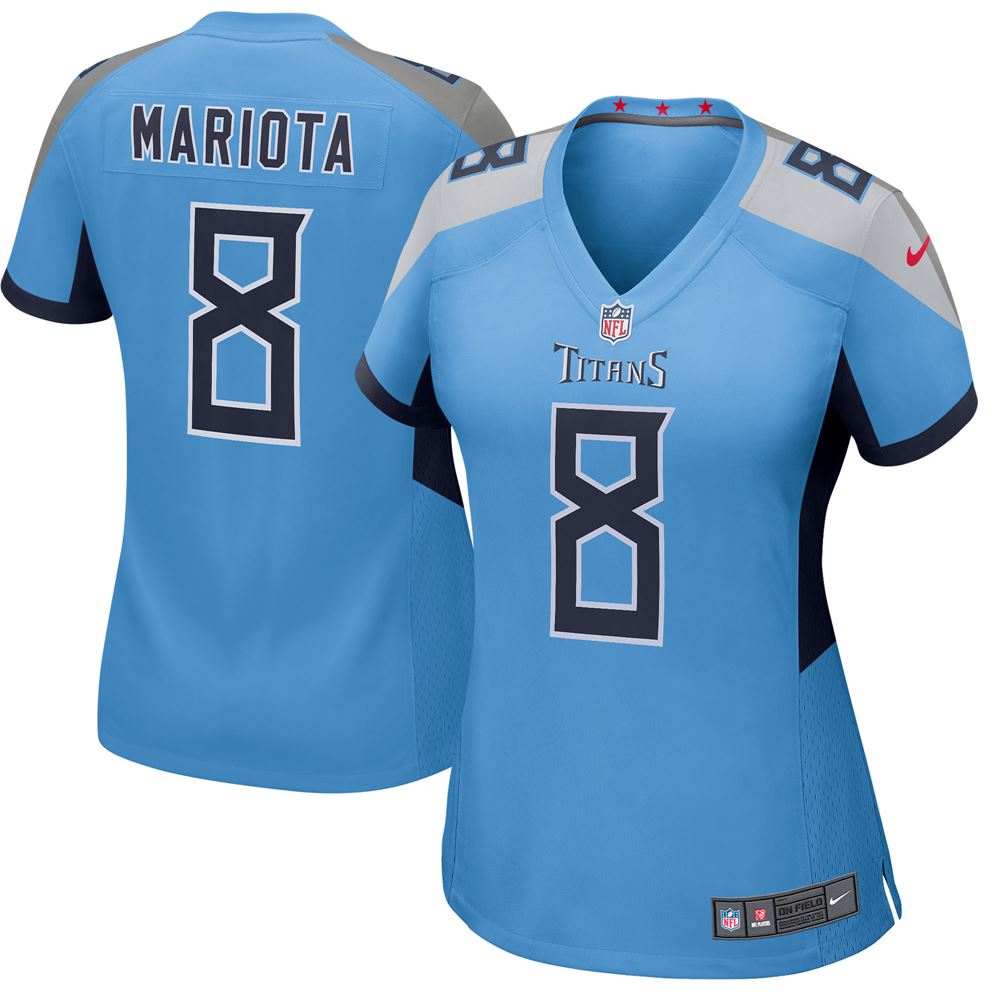 Women's Marcus Mariota Tennessee Titans Womens Player Game Jersey Light Blue