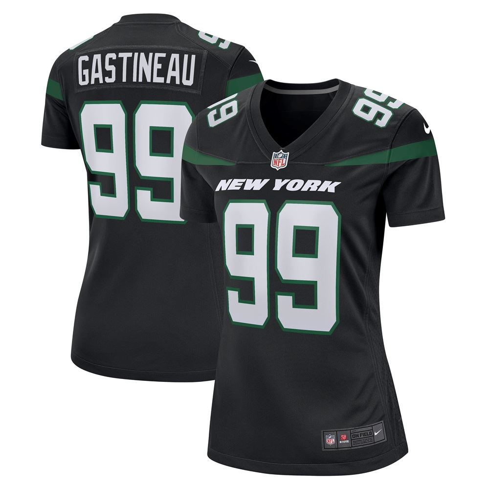 Women's Mark Gastineau New York Jets Womens Game Jersey Stealth Black