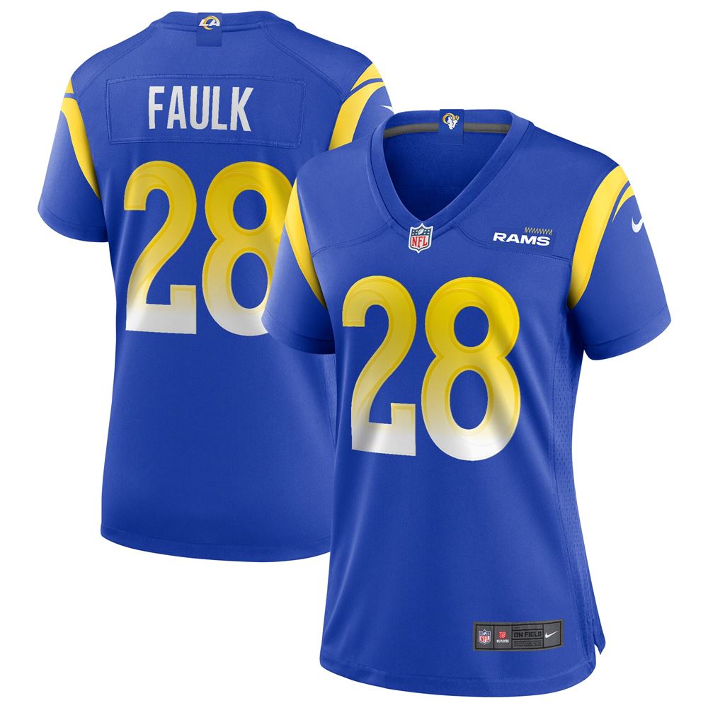 Women's Marshall Faulk Los Angeles Rams Womens Game Retired Player Jersey Royal