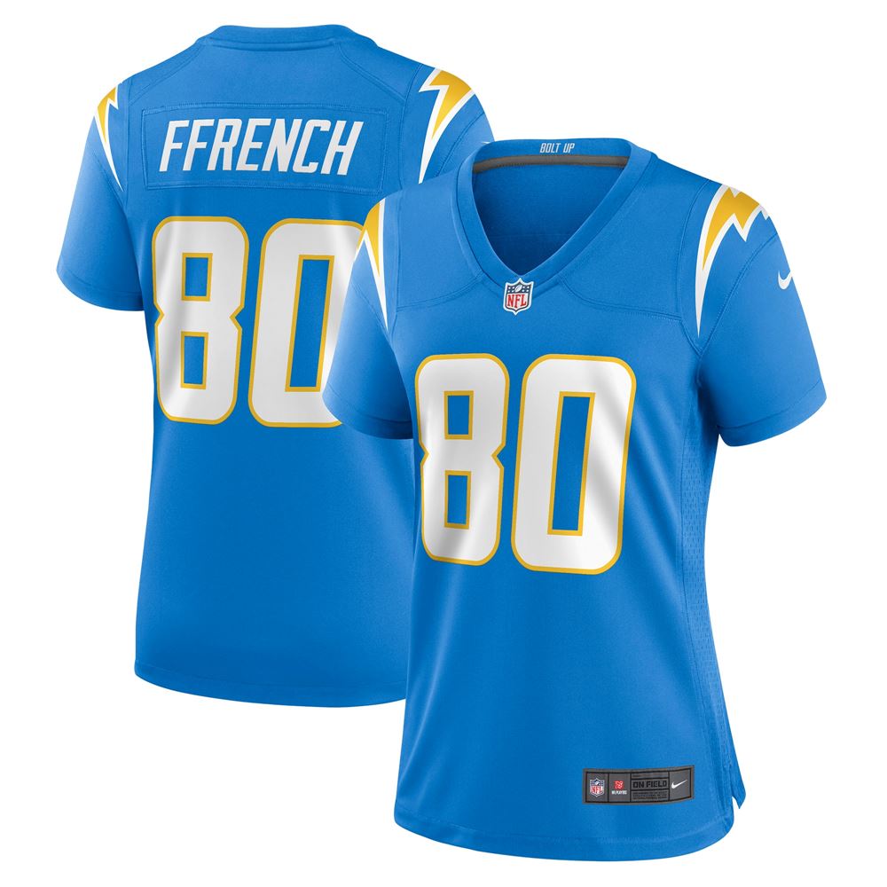 Women's Maurice Ffrench Los Angeles Chargers Womens Game Jersey Powder Blue