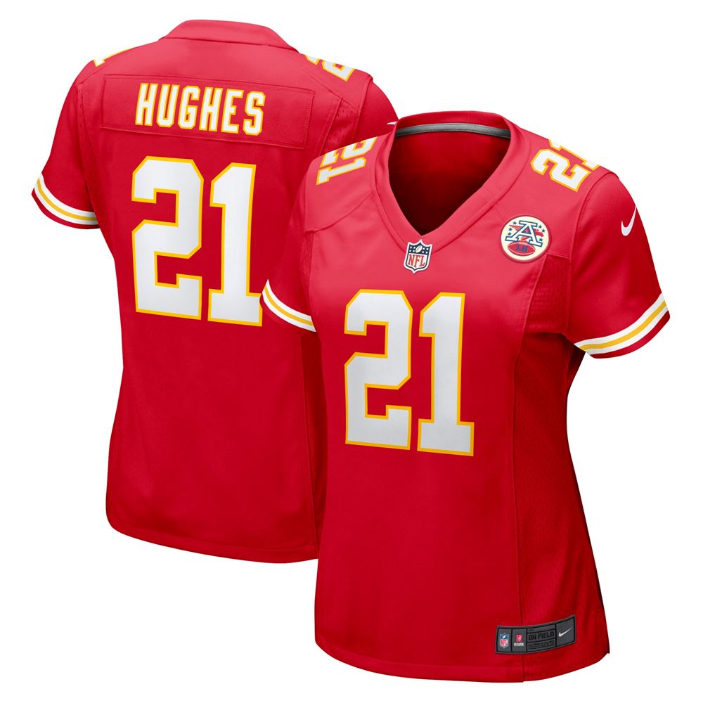 Women's Mike Hughes Kansas City Chiefs Womens Game Jersey Red