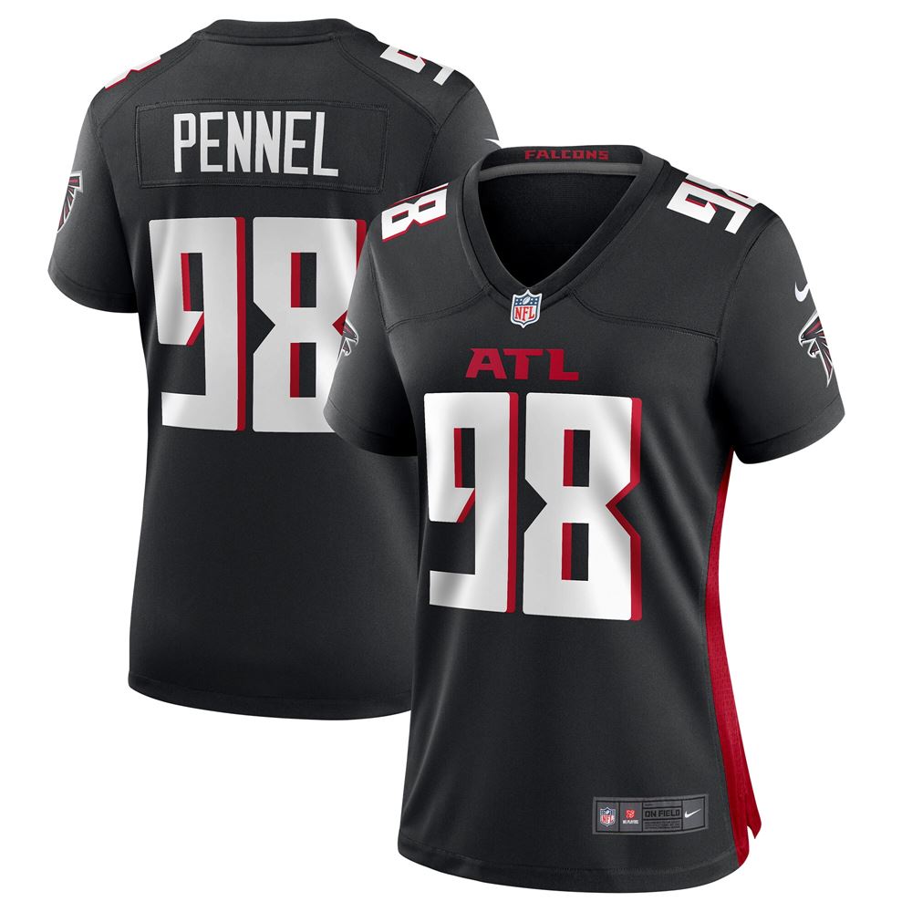 Women's Mike Pennel Atlanta Falcons Womens Game Jersey Black