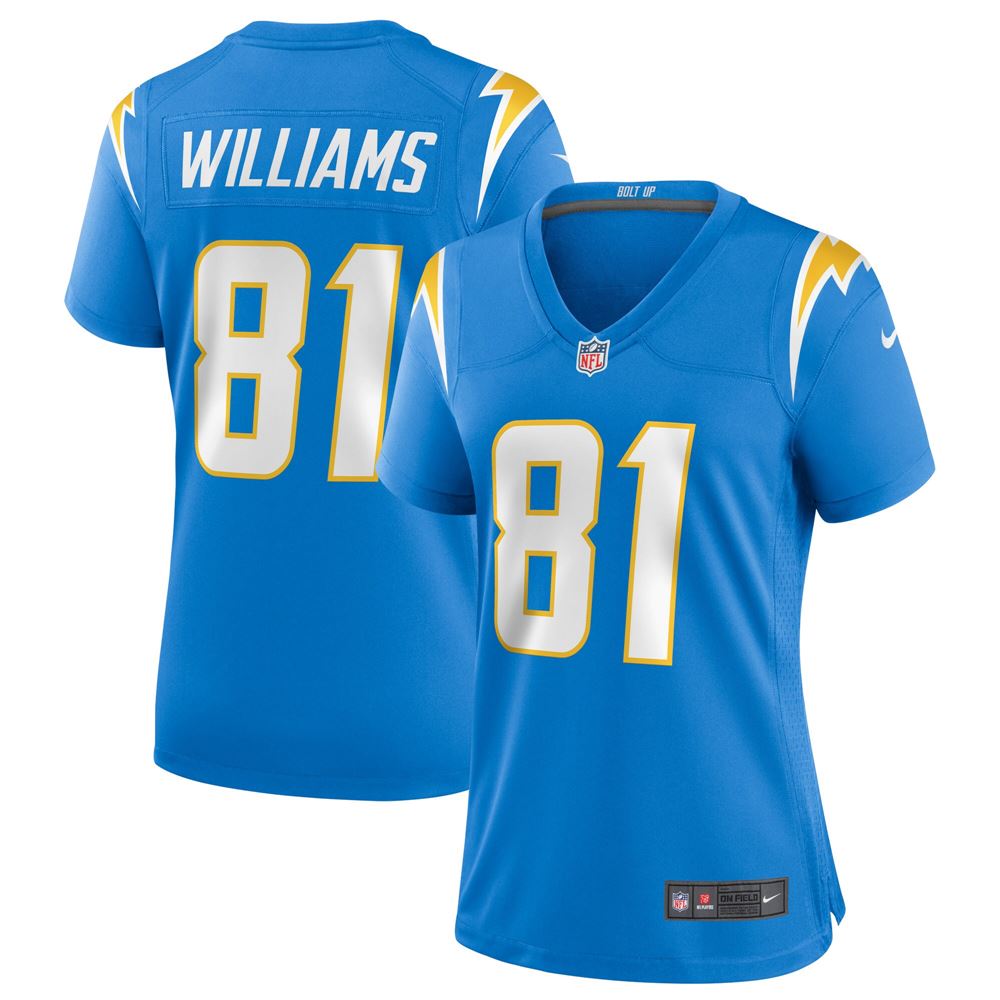 Women's Mike Williams Los Angeles Chargers Womens Game Jersey Powder Blue