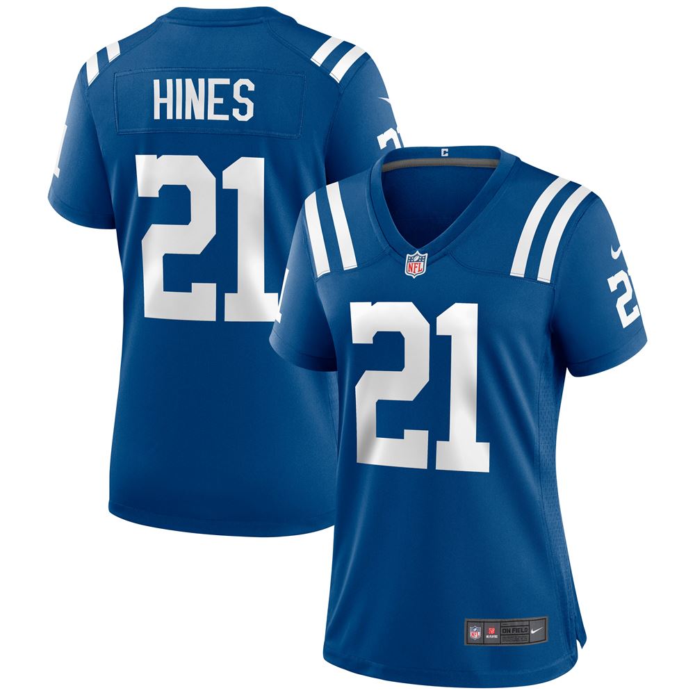 Women's Nyheim Hines Indianapolis Colts Womens Game Jersey Royal