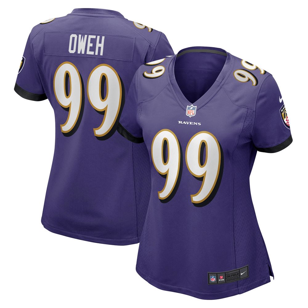 Women's Odafe Oweh Baltimore Ravens Womens Game Jersey Purple