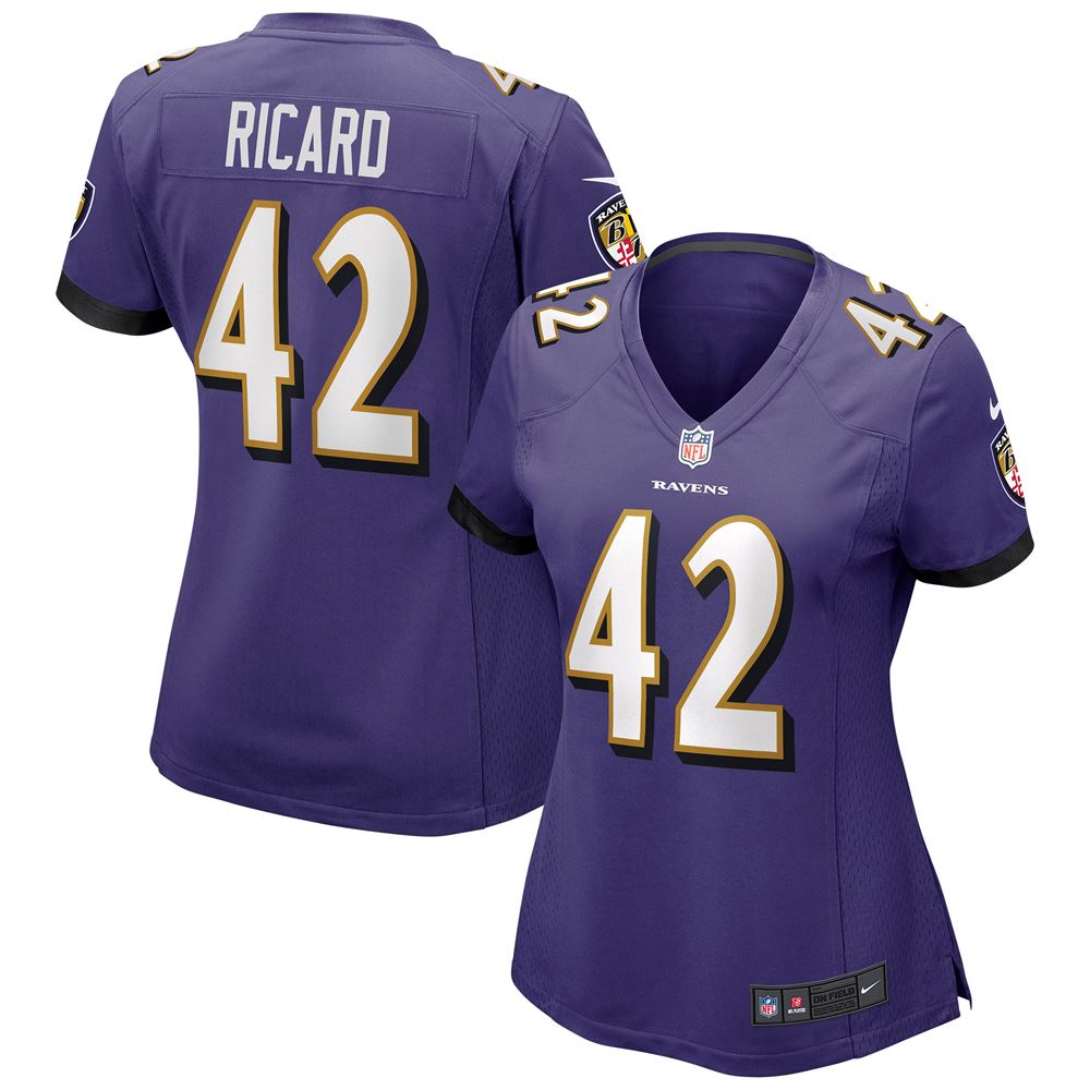 Women's Patrick Ricard Baltimore Ravens Womens Game Jersey Purple