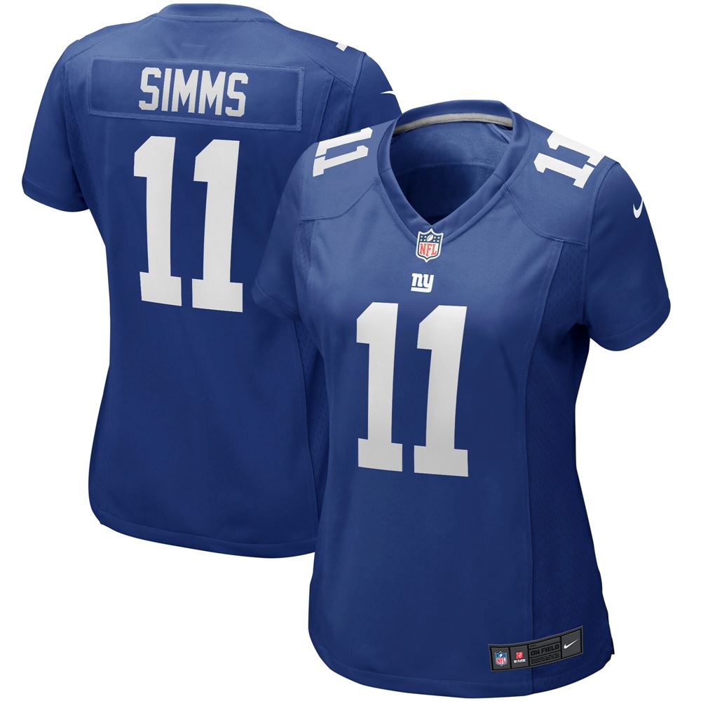 Women's Phil Simms New York Giants Womens Game Retired Player Jersey Royal