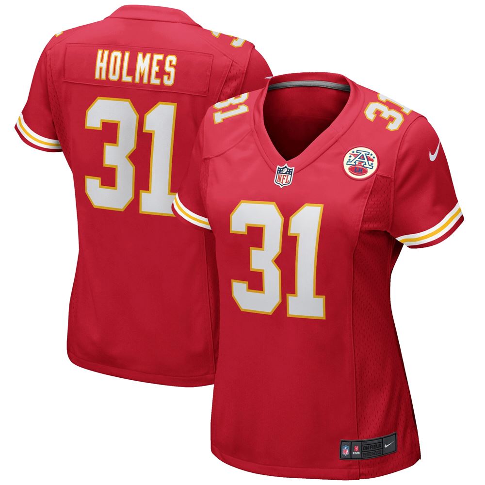 Women's Priest Holmes Kansas City Chiefs Womens Game Retired Player Jersey Red