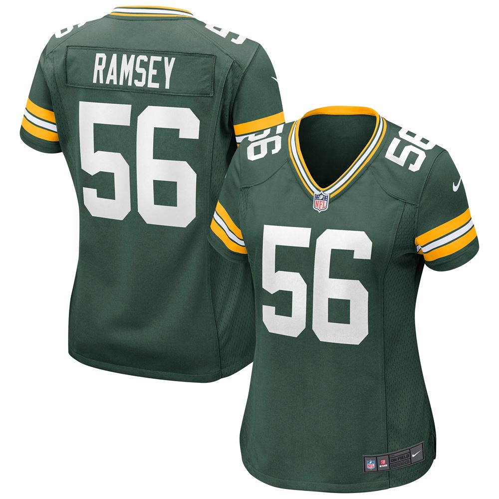 Women's Randy Ramsey Green Bay Packers Womens Game Jersey Green