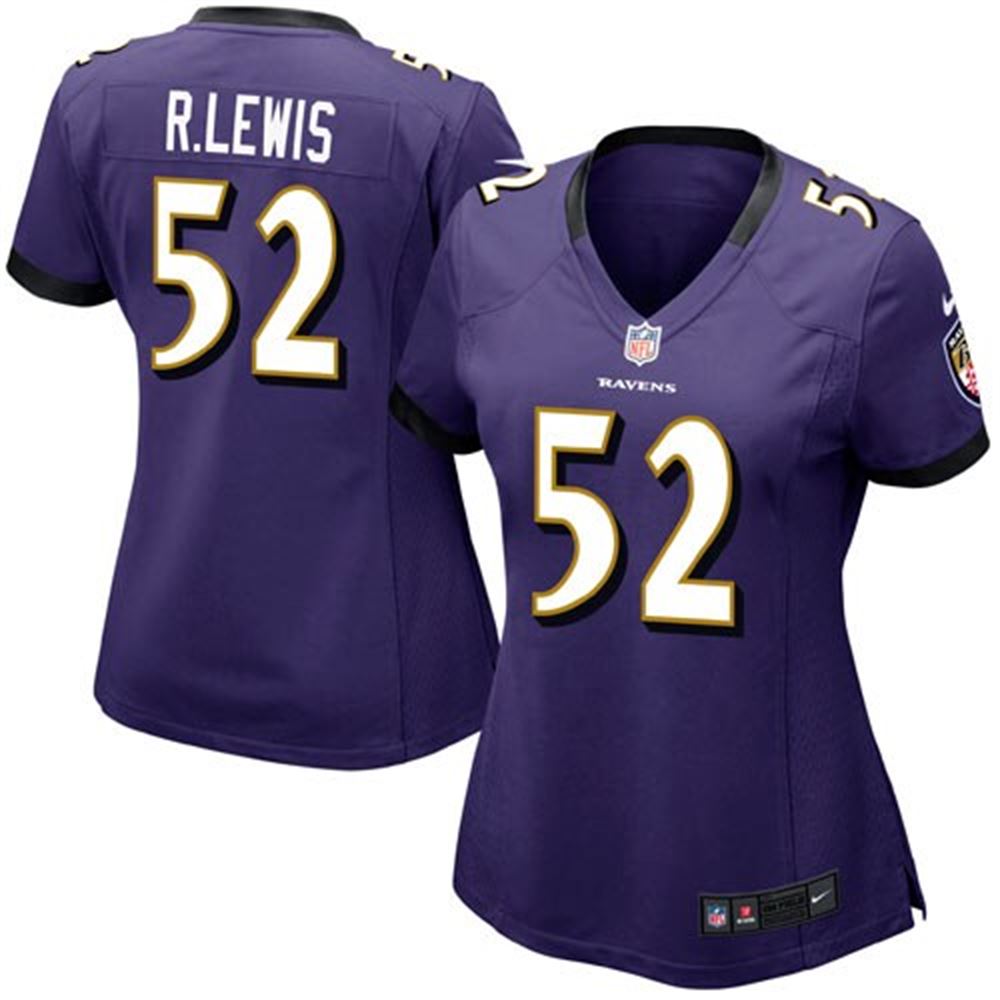 Women's Ray Lewis Baltimore Ravens Womens Game Jersey Purple